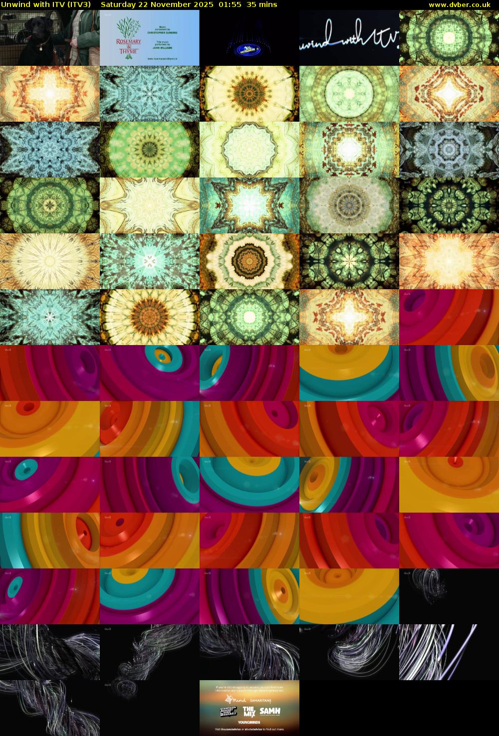 Unwind With ITV (ITV3) Saturday 22 November 2025 01:55 - 02:30