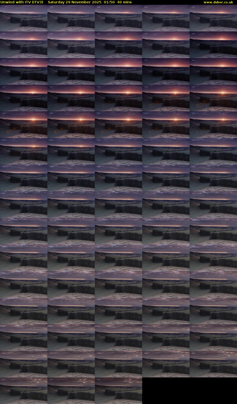 Unwind With ITV (ITV3) Saturday 29 November 2025 01:50 - 02:30