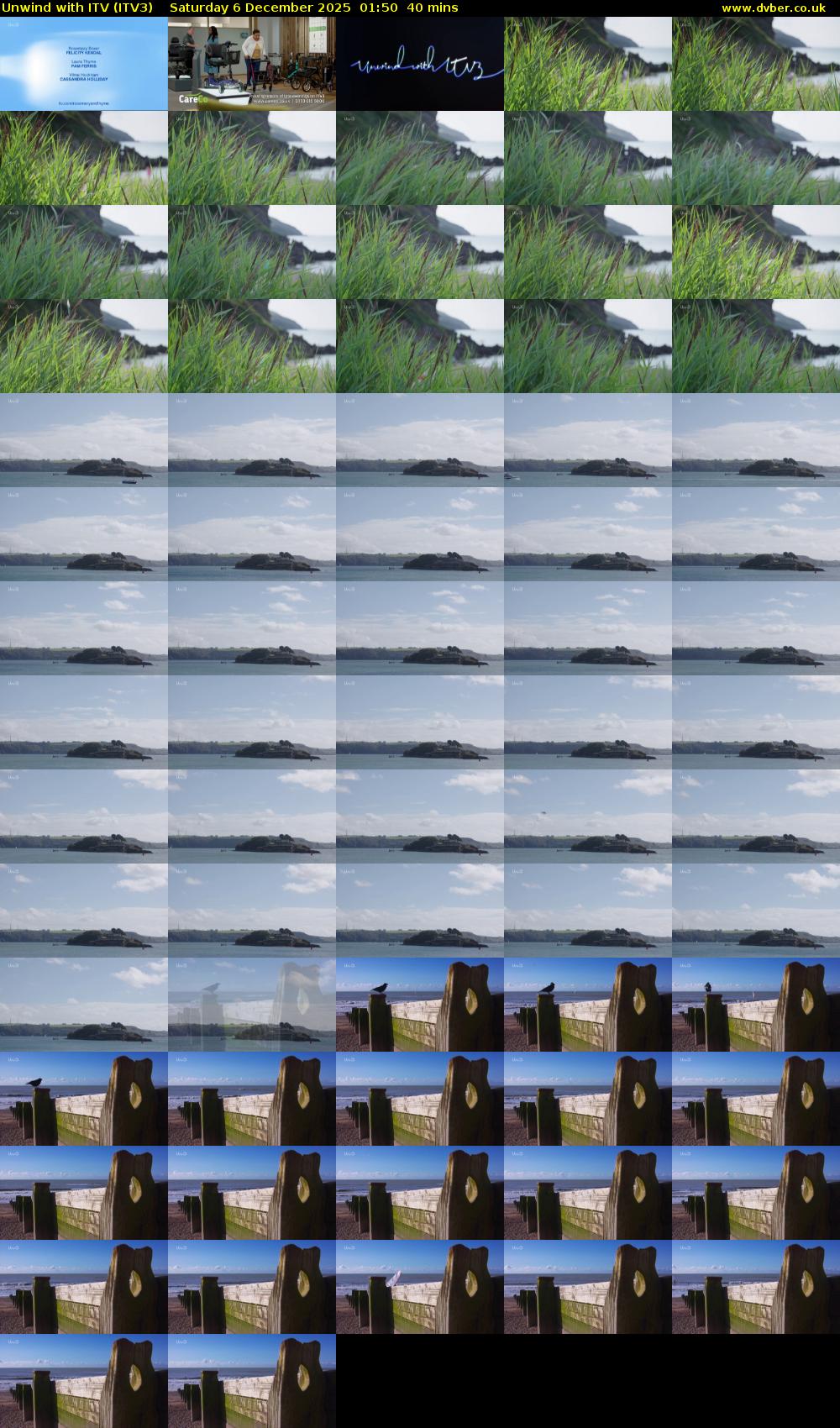 Unwind With ITV (ITV3) Saturday 6 December 2025 01:50 - 02:30