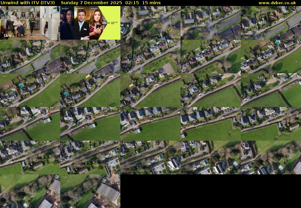 Unwind With ITV (ITV3) Sunday 7 December 2025 02:15 - 02:30