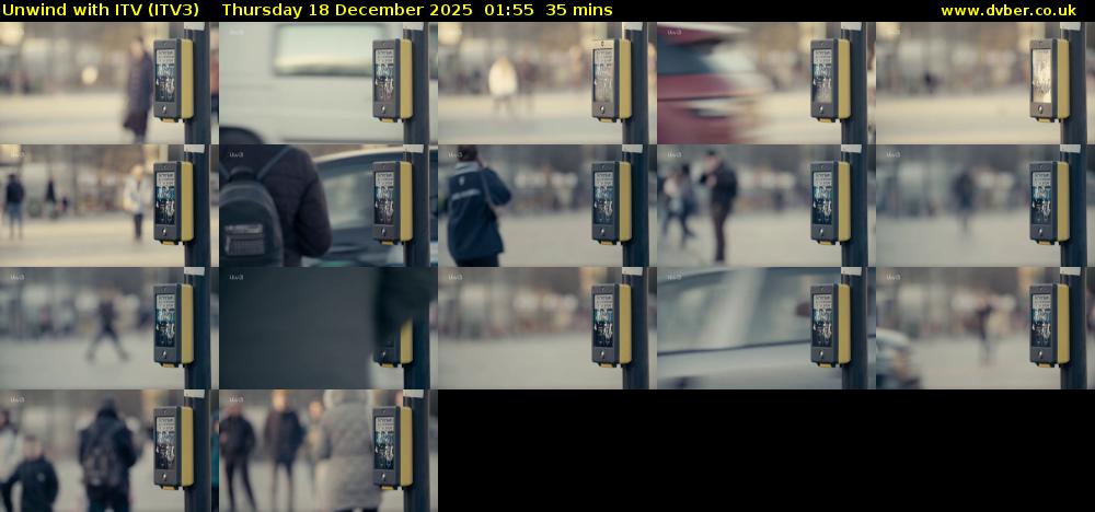 Unwind With ITV (ITV3) Thursday 18 December 2025 01:55 - 02:30