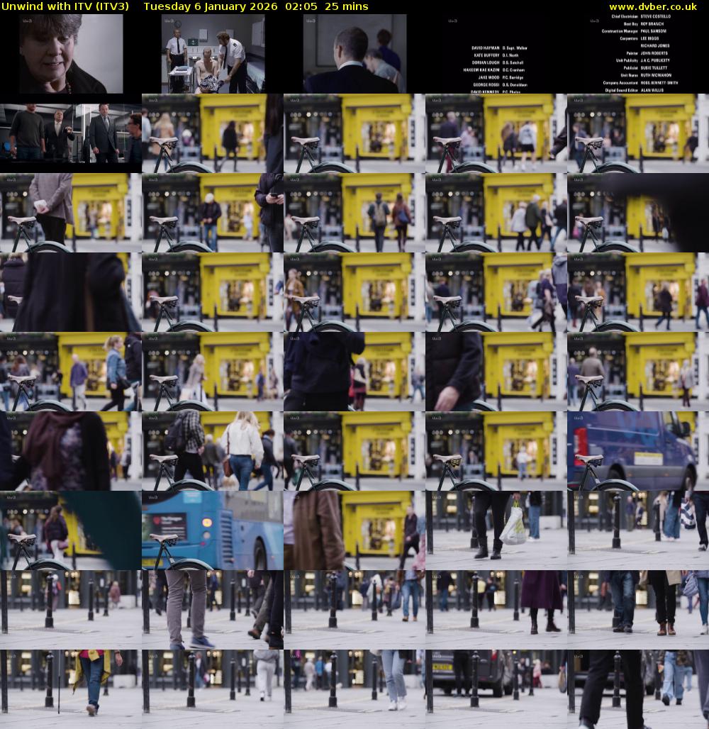 Unwind With ITV (ITV3) Tuesday 6 January 2026 02:05 - 02:30