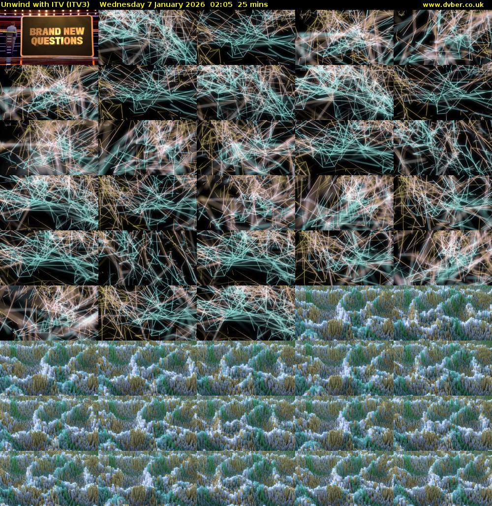 Unwind With ITV (ITV3) Wednesday 7 January 2026 02:05 - 02:30