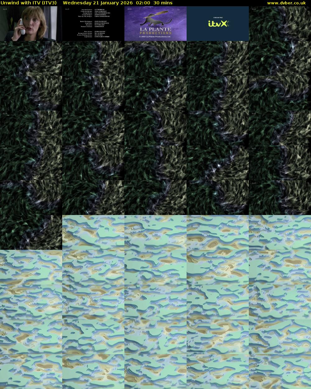 Unwind With ITV (ITV3) Wednesday 21 January 2026 02:00 - 02:30