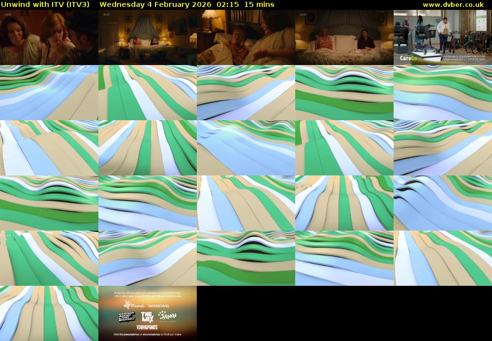 Unwind With ITV (ITV3) Wednesday 4 February 2026 02:15 - 02:30