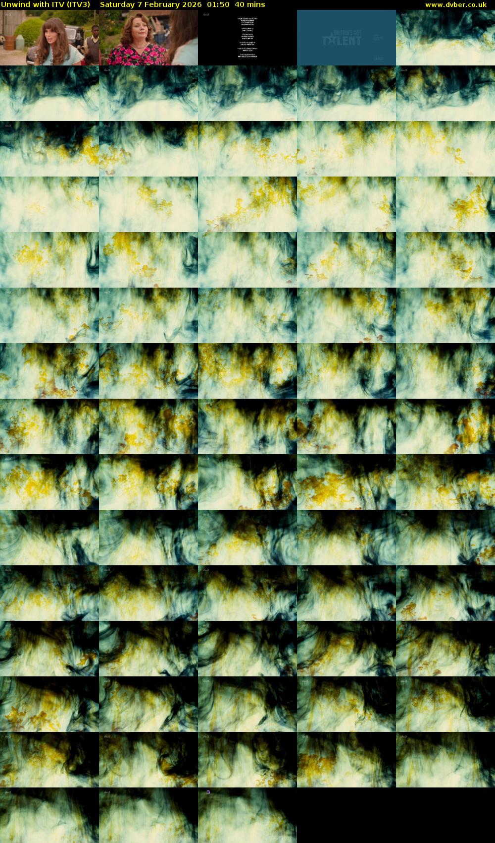 Unwind With ITV (ITV3) Saturday 7 February 2026 01:50 - 02:30