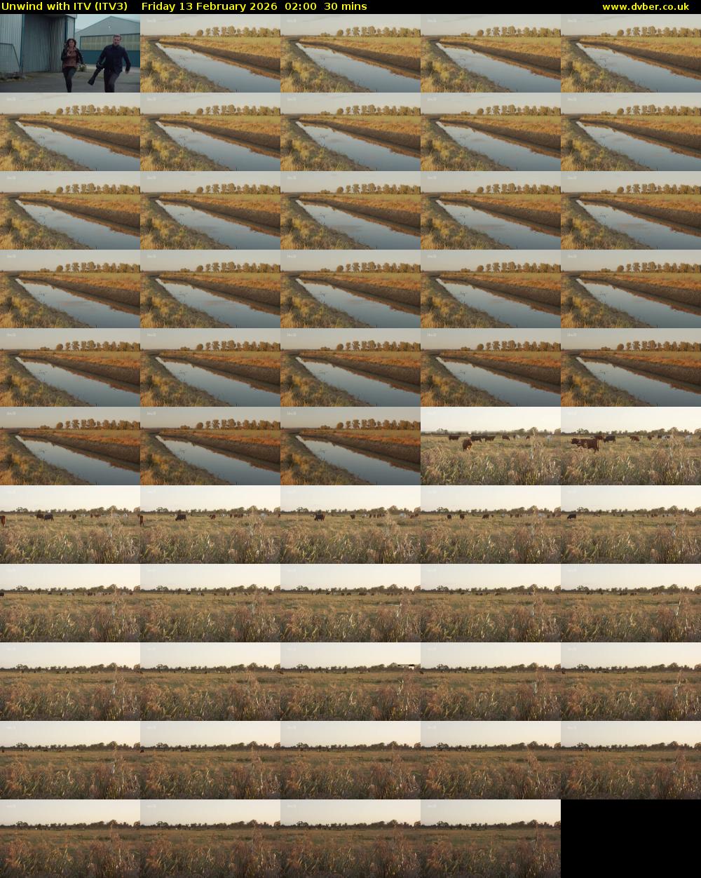 Unwind With ITV (ITV3) Friday 13 February 2026 02:00 - 02:30