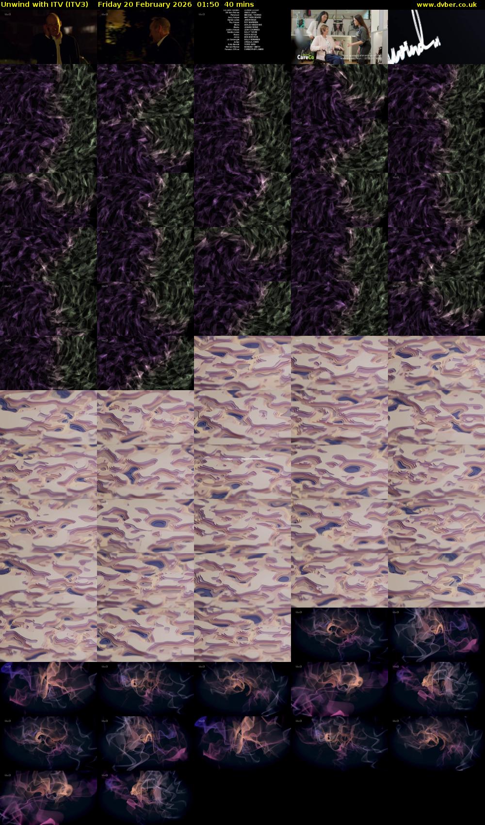 Unwind With ITV (ITV3) Friday 20 February 2026 01:50 - 02:30