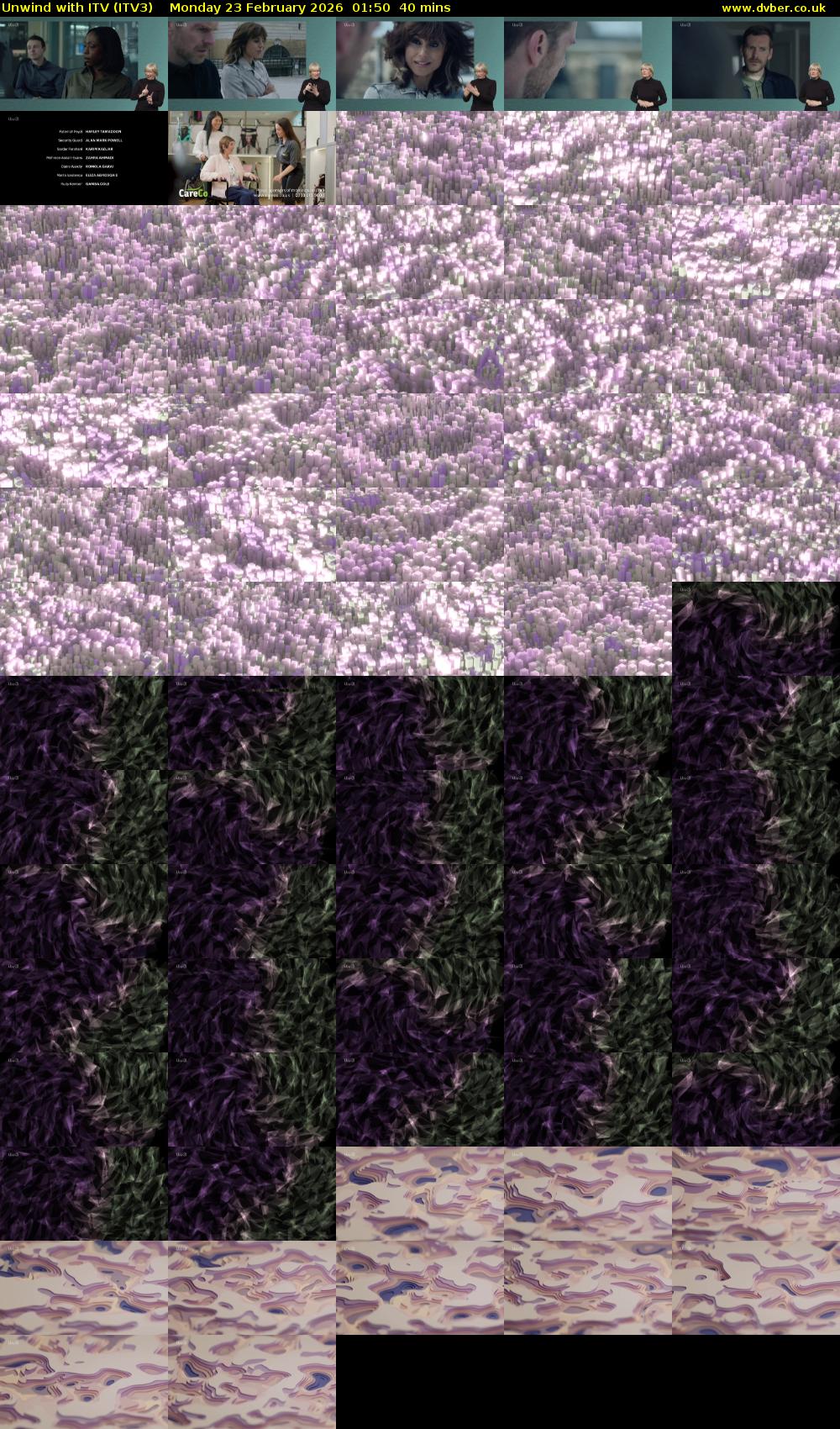 Unwind With ITV (ITV3) Monday 23 February 2026 01:50 - 02:30