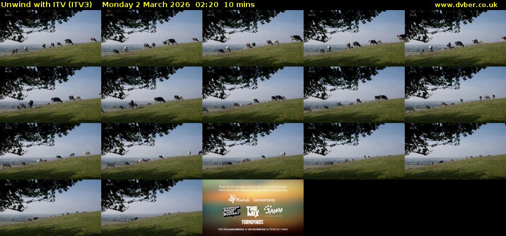 Unwind With ITV (ITV3) Monday 2 March 2026 02:20 - 02:30