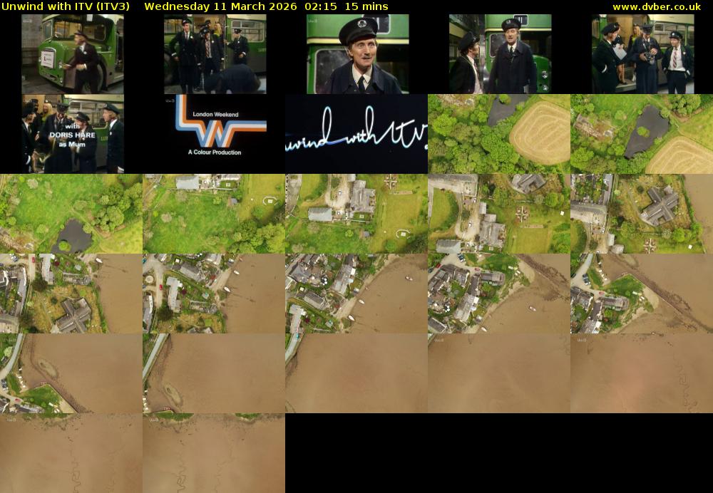 Unwind With ITV (ITV3) Wednesday 11 March 2026 02:15 - 02:30