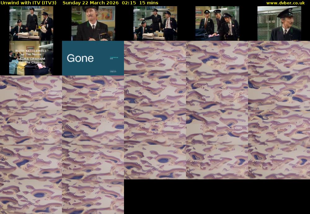 Unwind With ITV (ITV3) Sunday 22 March 2026 02:15 - 02:30