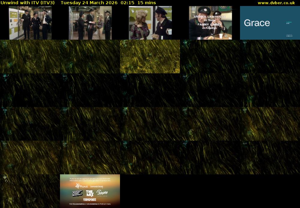 Unwind With ITV (ITV3) Tuesday 24 March 2026 02:15 - 02:30