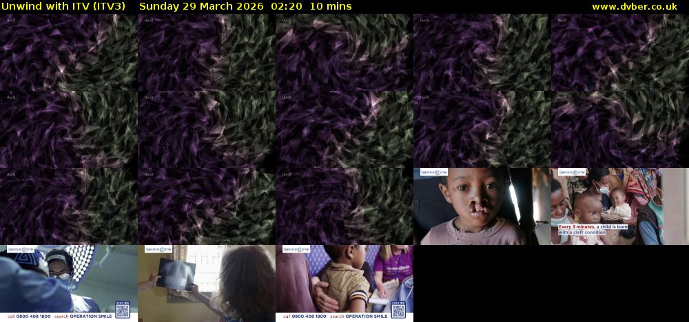 Unwind With ITV (ITV3) Sunday 29 March 2026 02:20 - 02:30