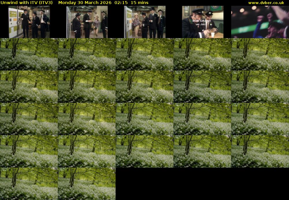 Unwind With ITV (ITV3) Monday 30 March 2026 02:15 - 02:30