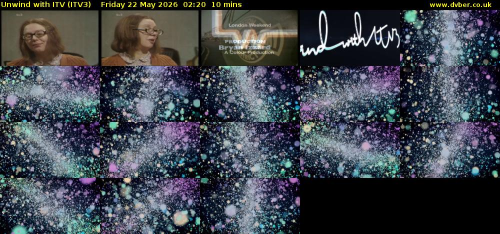 Unwind With ITV (ITV3) Friday 22 May 2026 02:20 - 02:30