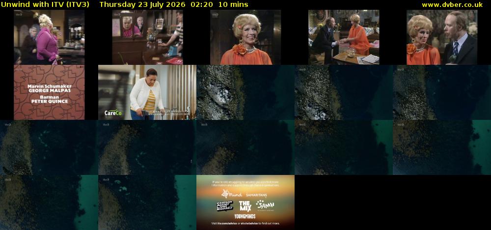 Unwind With ITV (ITV3) Thursday 23 July 2026 02:20 - 02:30