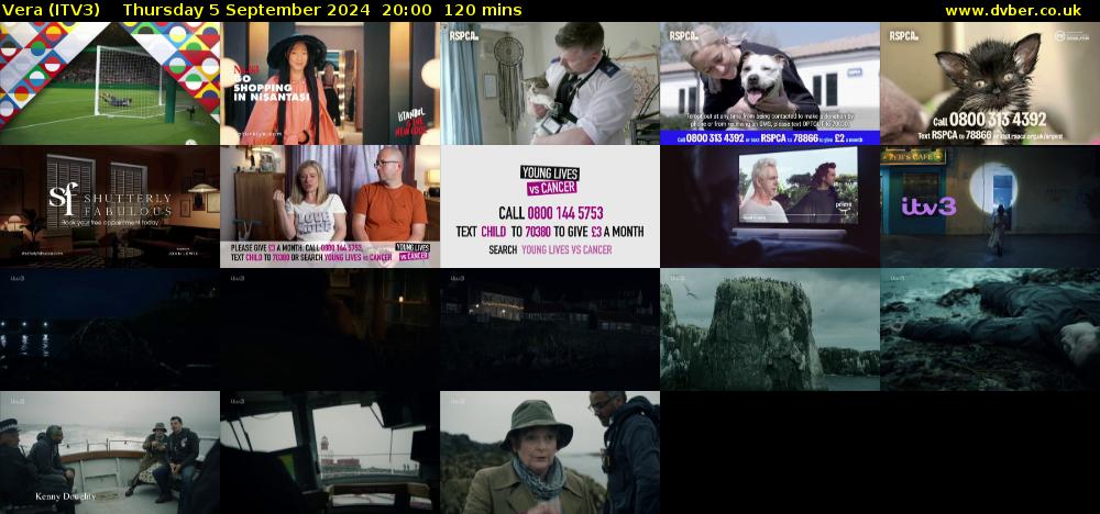 Vera (ITV3) Thursday 5 September 2024 20:00 - 22:00