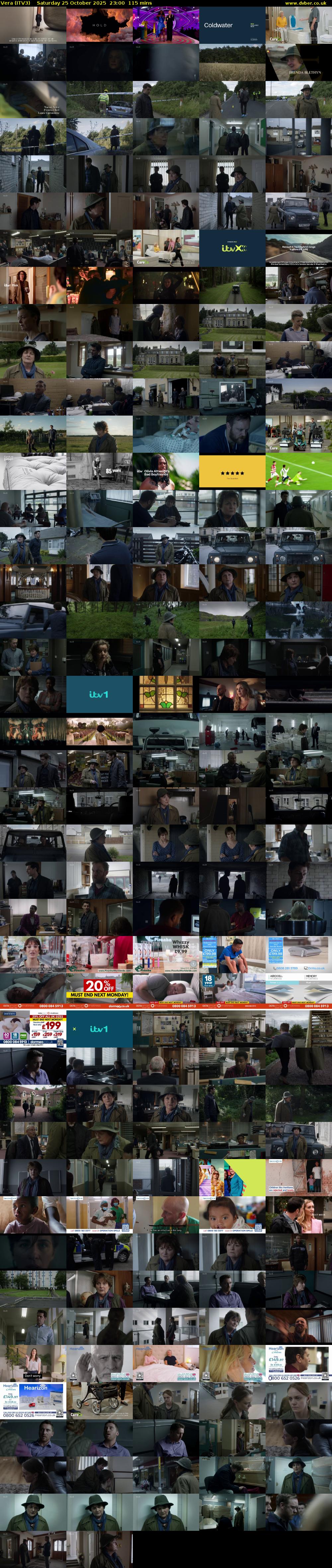 Vera (ITV3) Saturday 25 October 2025 23:00 - 00:55