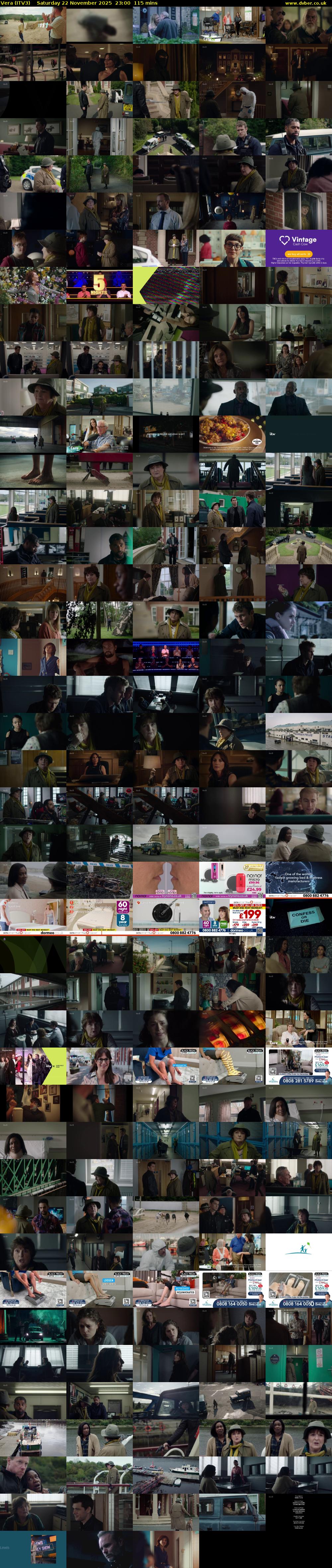 Vera (ITV3) Saturday 22 November 2025 23:00 - 00:55