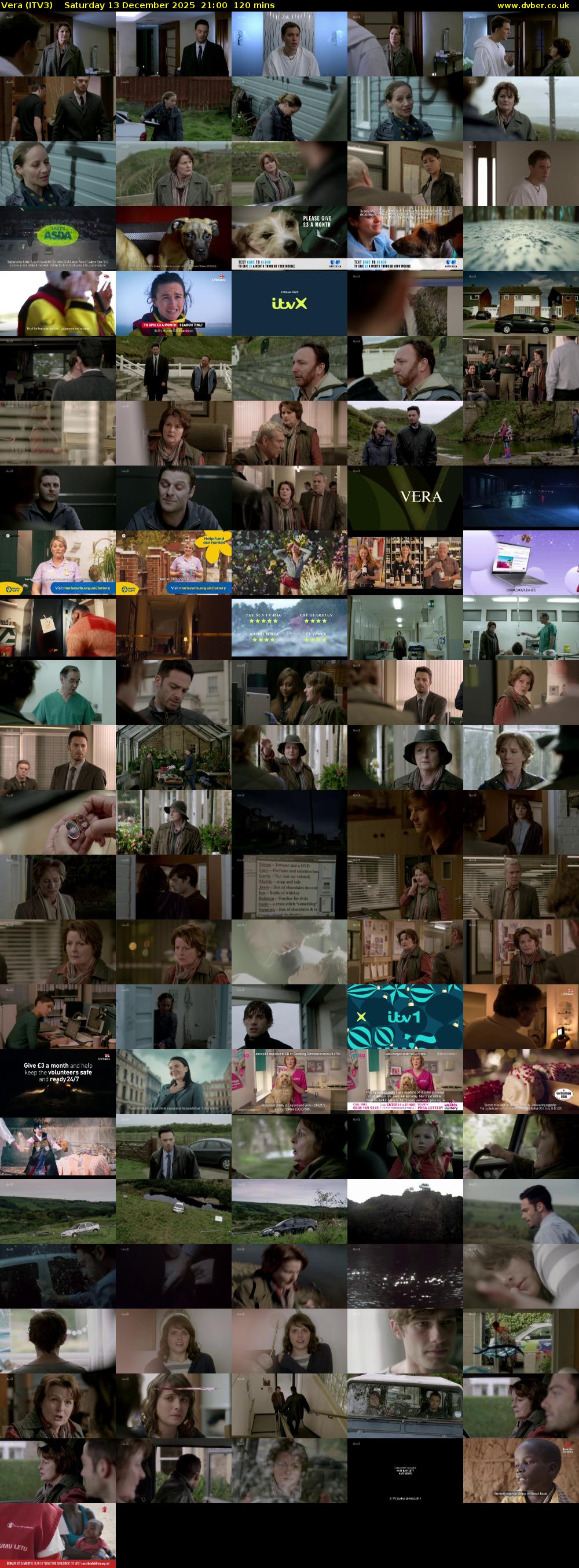Vera (ITV3) Saturday 13 December 2025 21:00 - 23:00