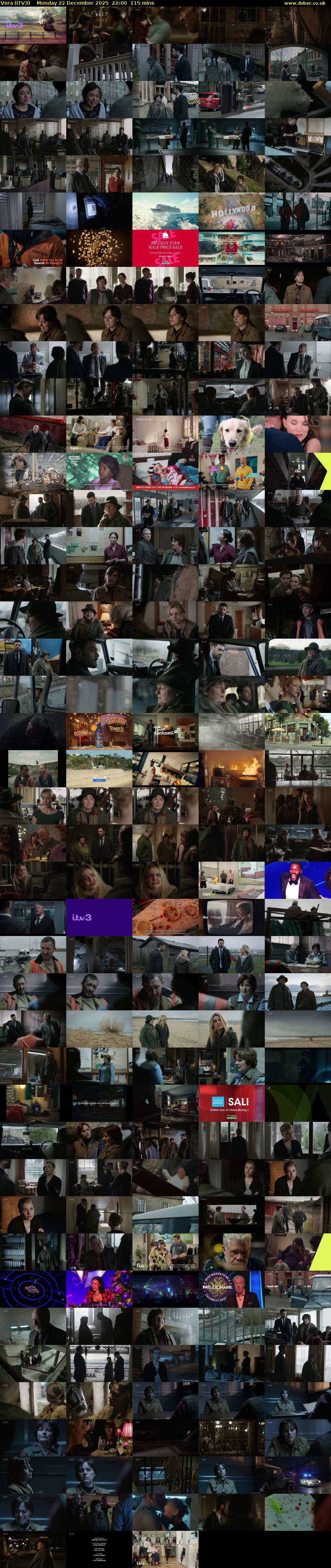 Vera (ITV3) Monday 22 December 2025 22:00 - 23:55