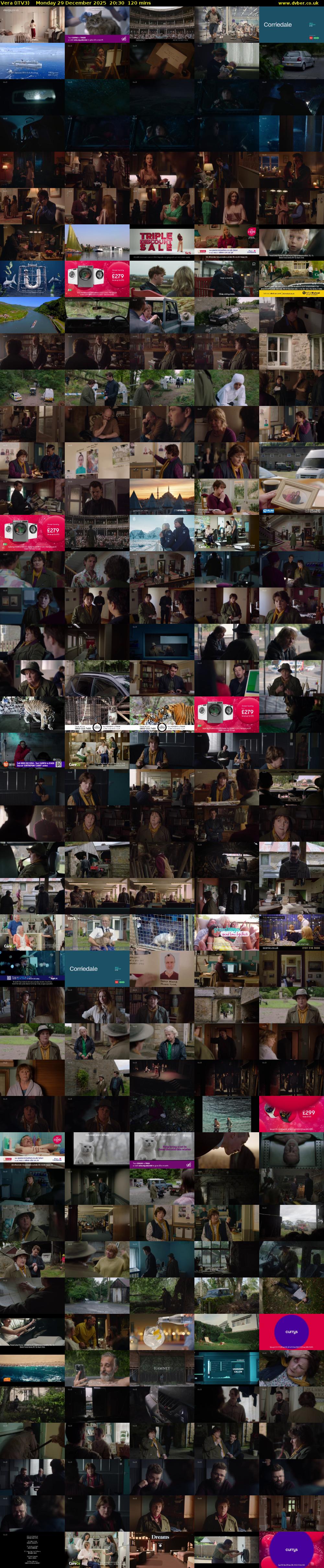 Vera (ITV3) Monday 29 December 2025 20:30 - 22:30