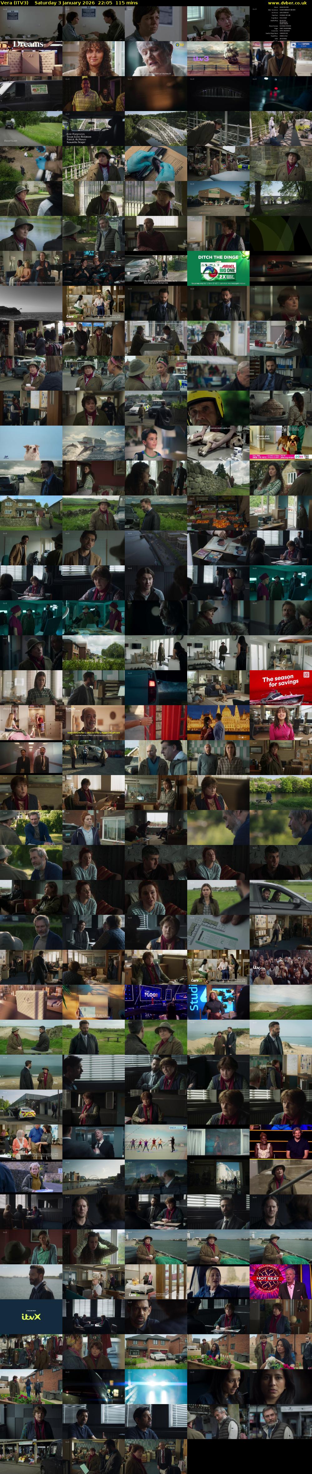 Vera (ITV3) Saturday 3 January 2026 22:05 - 00:00