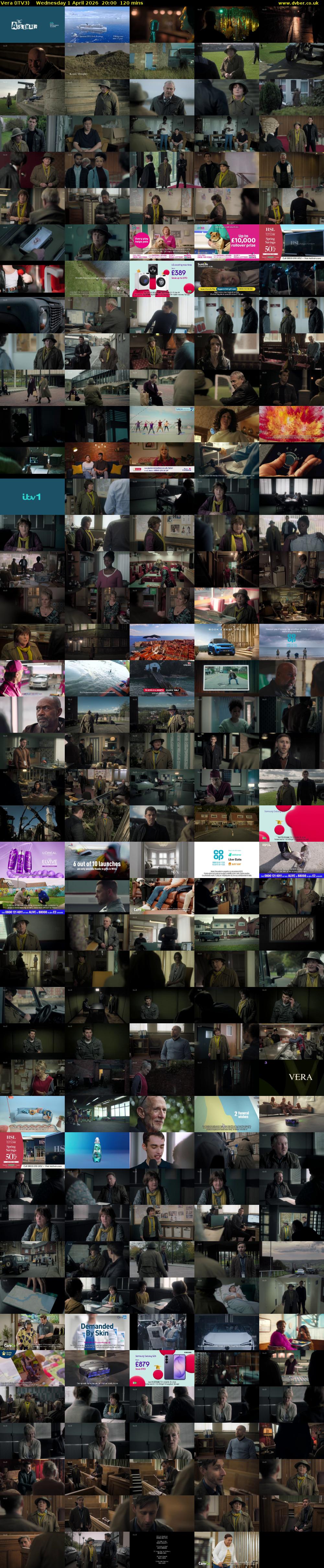 Vera (ITV3) Wednesday 1 April 2026 20:00 - 22:00