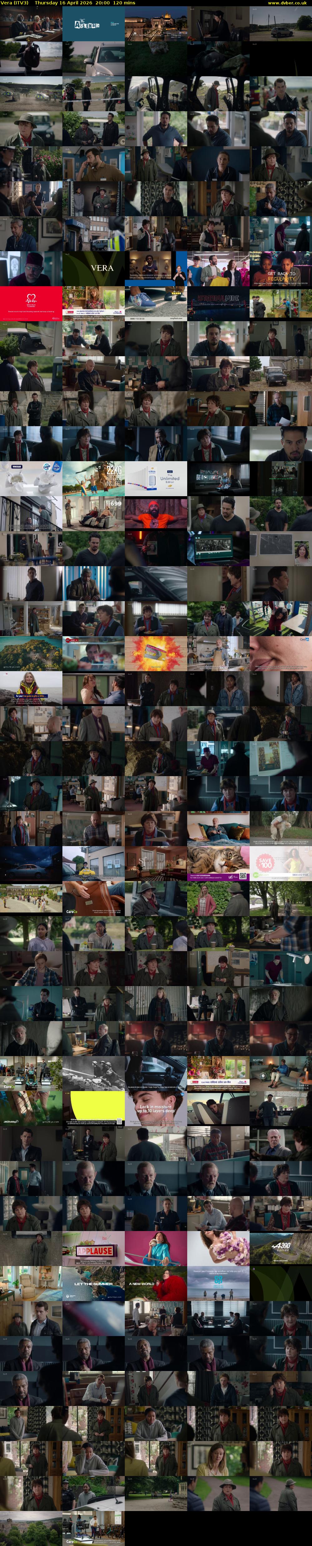 Vera (ITV3) Thursday 16 April 2026 20:00 - 22:00