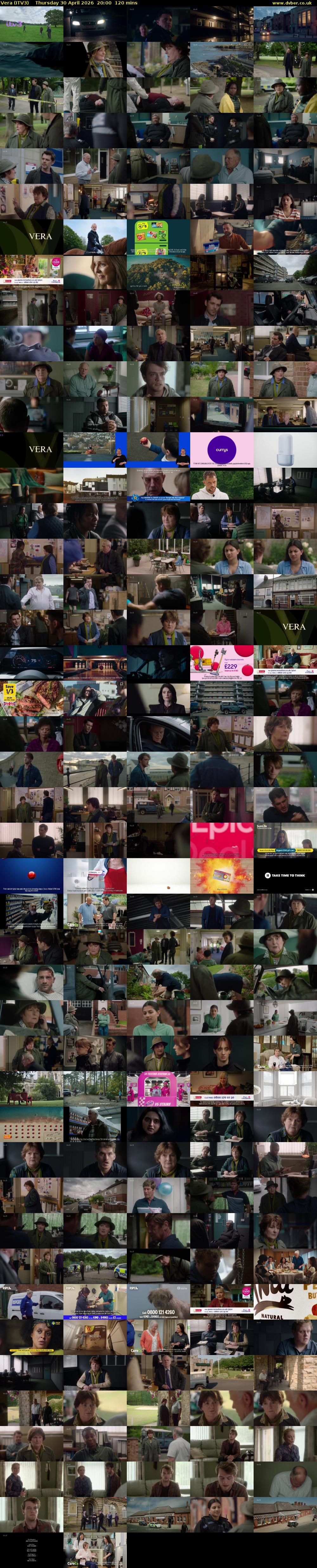Vera (ITV3) Thursday 30 April 2026 20:00 - 22:00