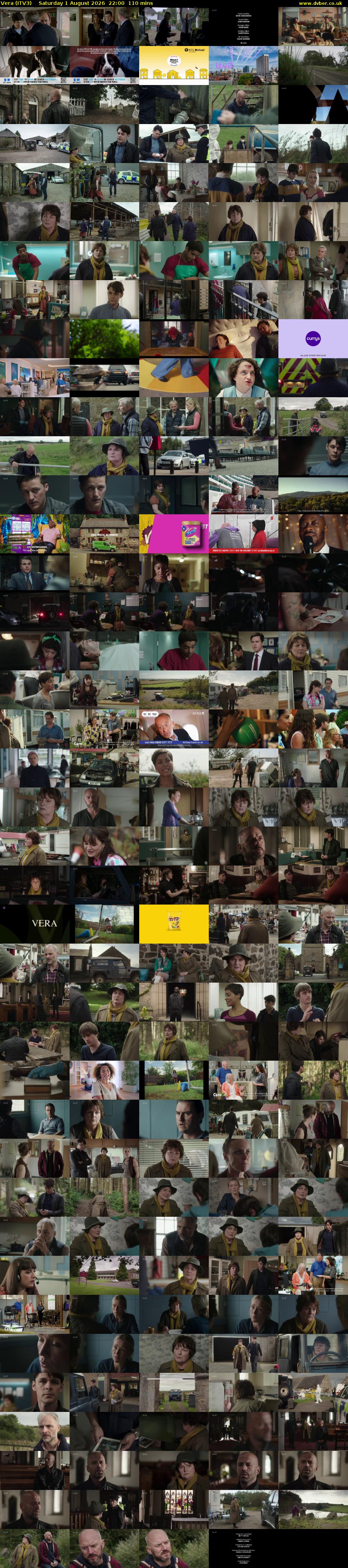 Vera (ITV3) Saturday 1 August 2026 22:00 - 23:50