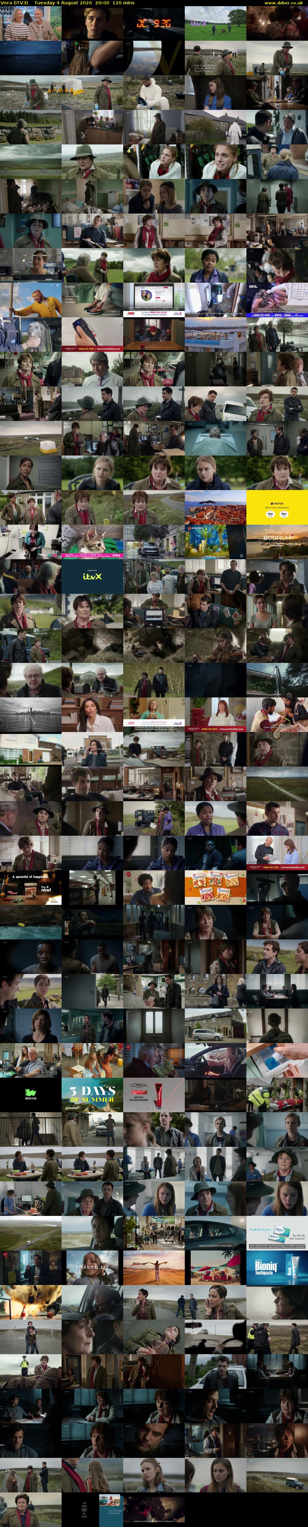 Vera (ITV3) Tuesday 4 August 2026 20:00 - 22:00