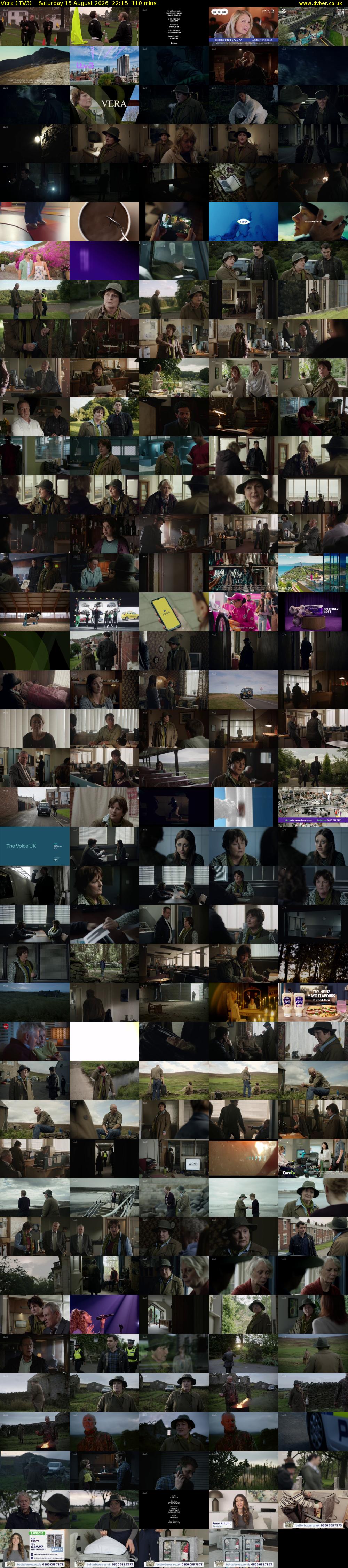 Vera (ITV3) Saturday 15 August 2026 22:15 - 00:05