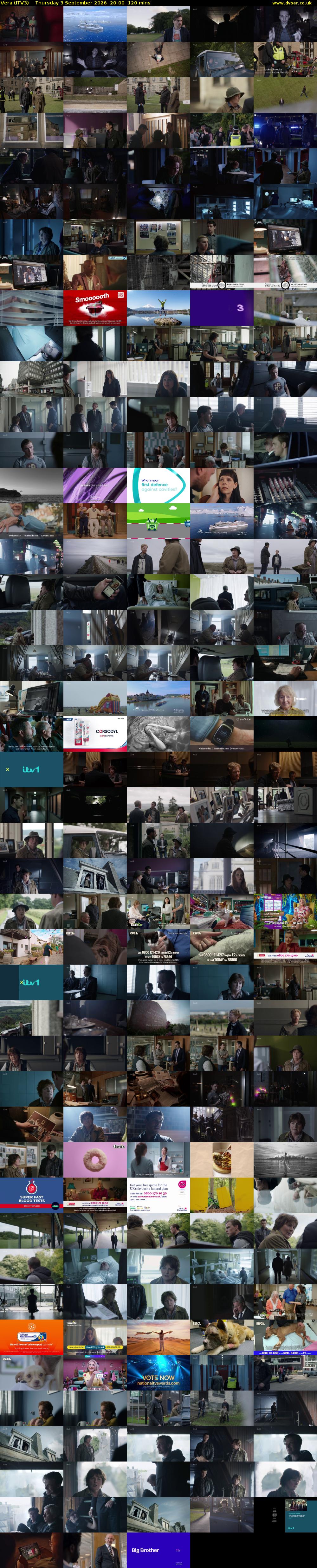 Vera (ITV3) Thursday 3 September 2026 20:00 - 22:00