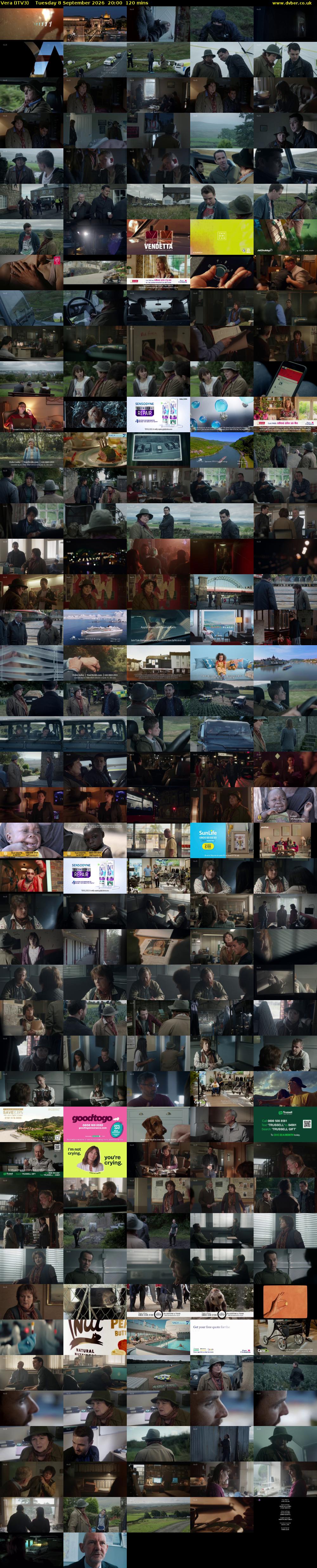 Vera (ITV3) Tuesday 8 September 2026 20:00 - 22:00