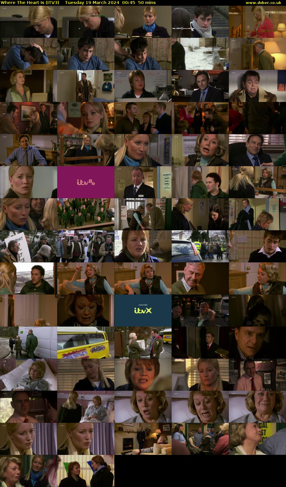 Where The Heart Is (ITV3) Tuesday 19 March 2024 00:45 - 01:35