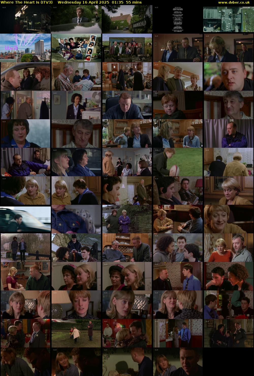 Where The Heart Is (ITV3) Wednesday 16 April 2025 01:35 - 02:30