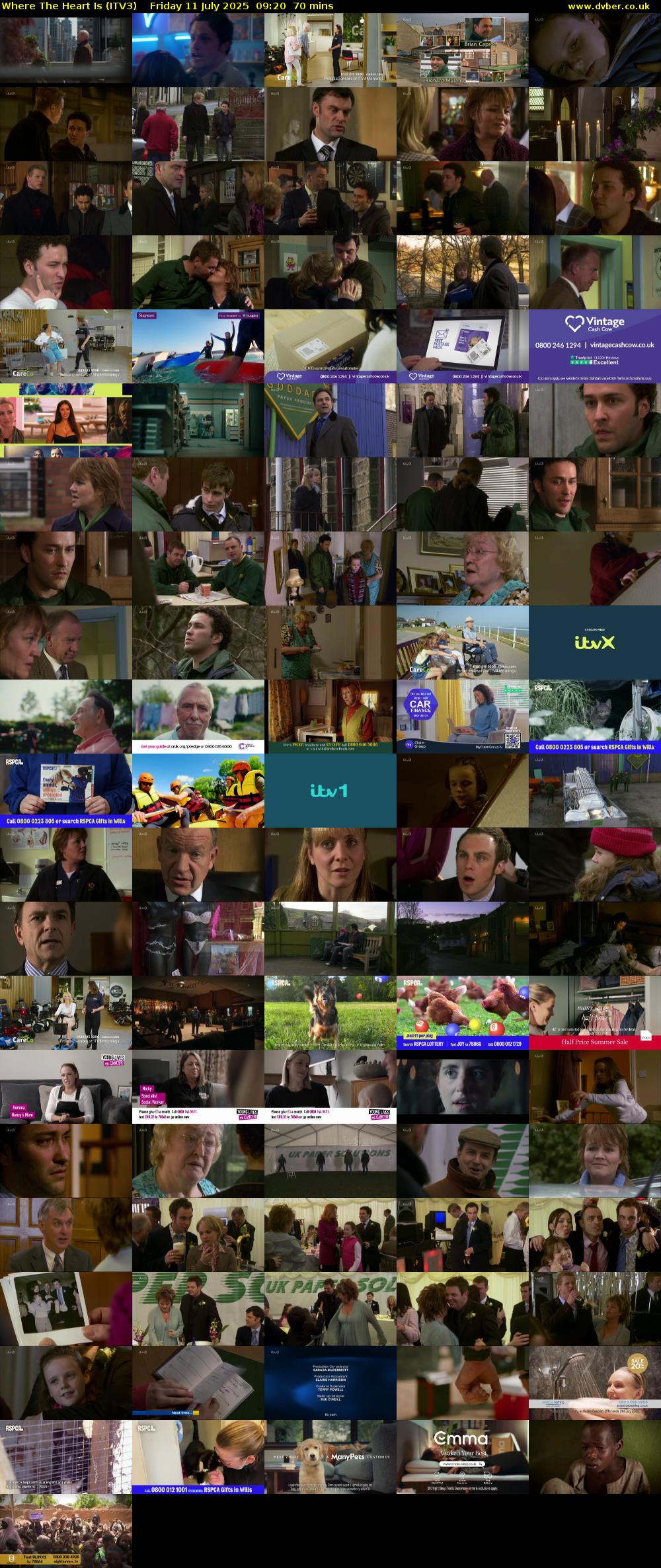 Where The Heart Is (ITV3) Friday 11 July 2025 09:20 - 10:30