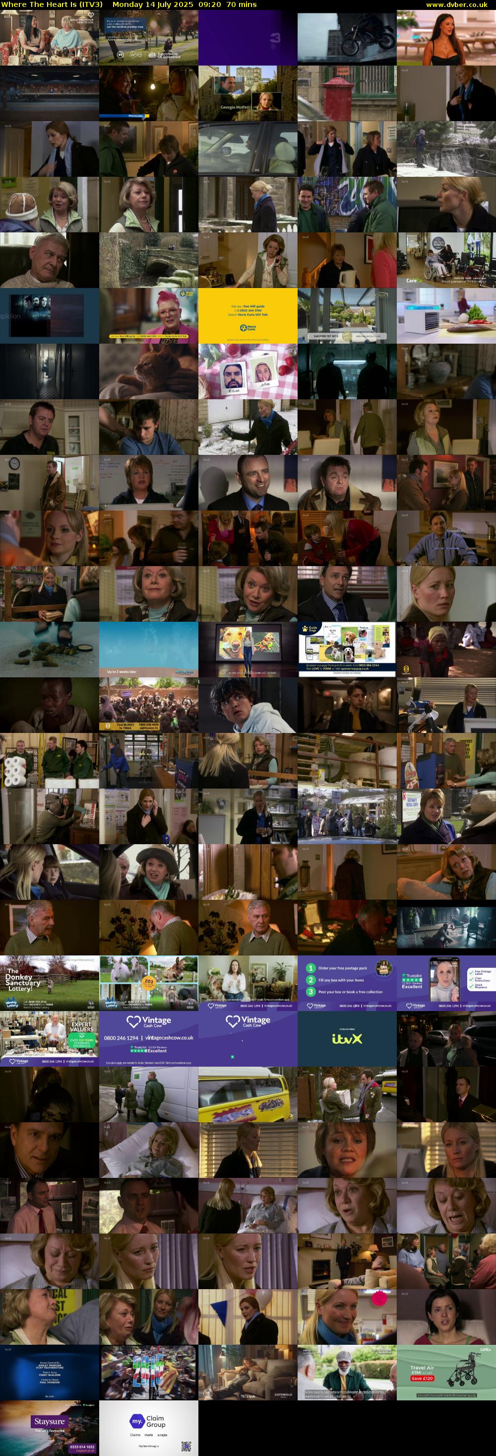 Where The Heart Is (ITV3) Monday 14 July 2025 09:20 - 10:30