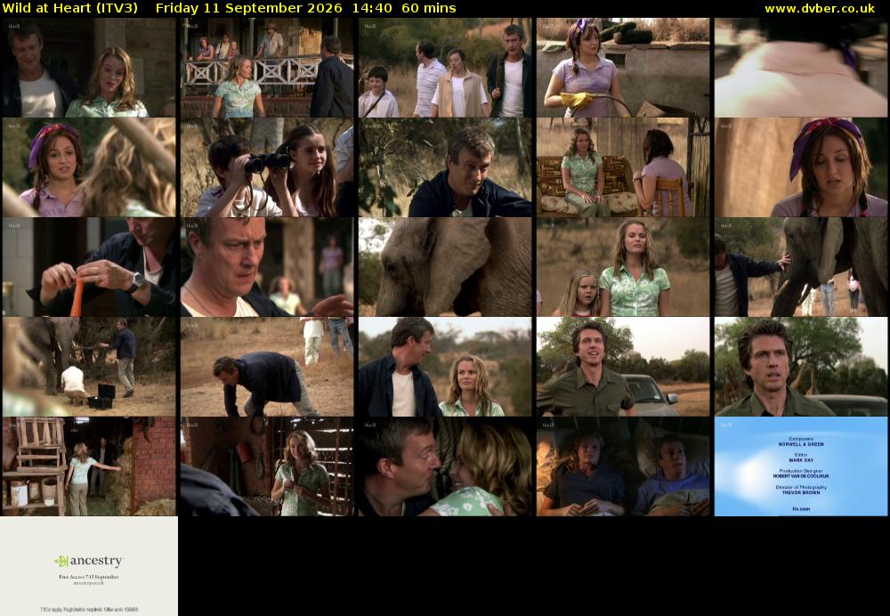 Wild at Heart (ITV3) Friday 11 September 2026 14:40 - 15:40