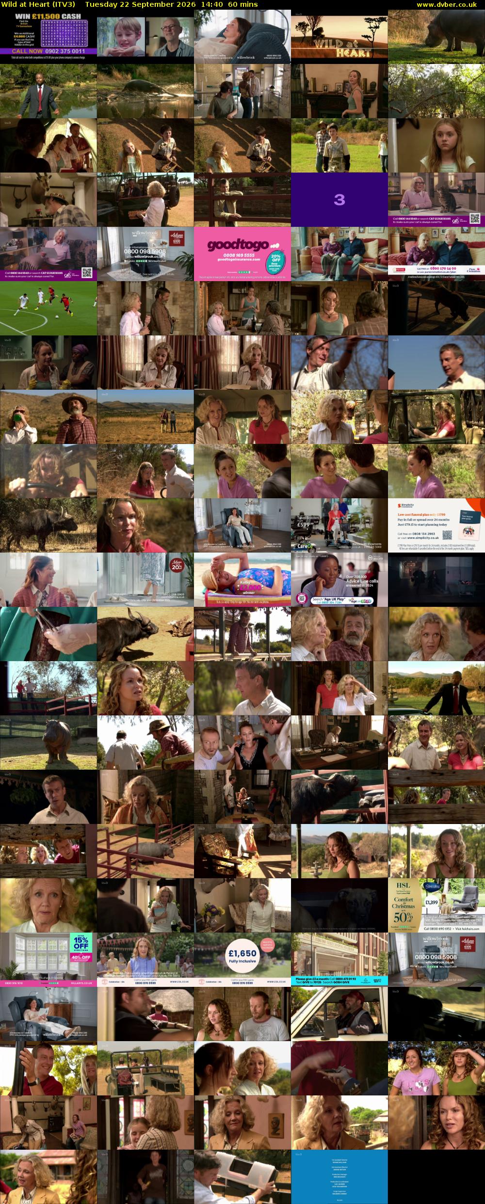 Wild at Heart (ITV3) Tuesday 22 September 2026 14:40 - 15:40