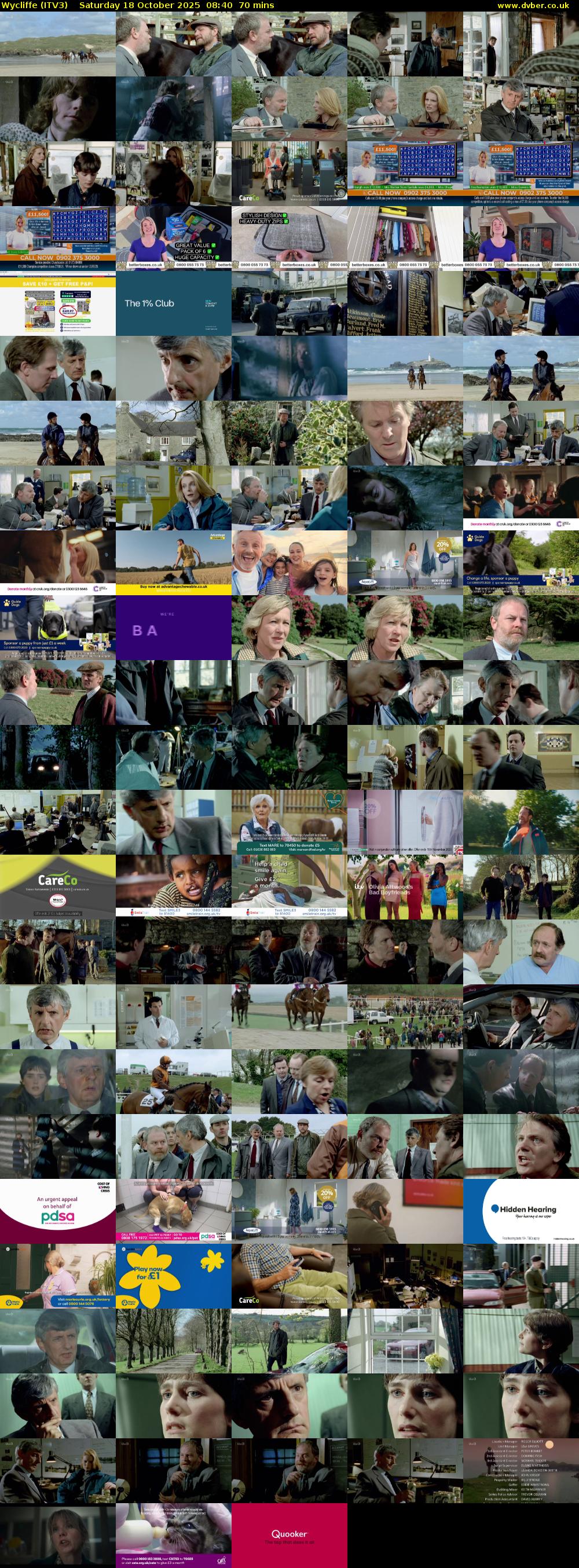 Wycliffe (ITV3) Saturday 18 October 2025 08:40 - 09:50