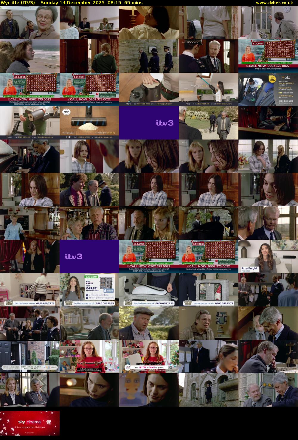 Wycliffe (ITV3) Sunday 14 December 2025 08:15 - 09:20