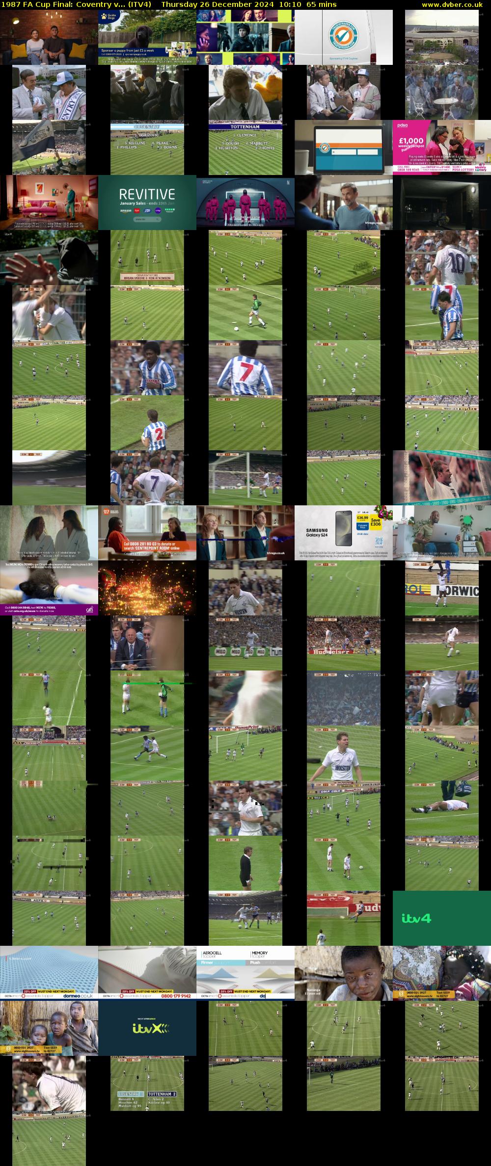 1987 FA Cup Final: Coventry v... (ITV4) Thursday 26 December 2024 10:10 - 11:15