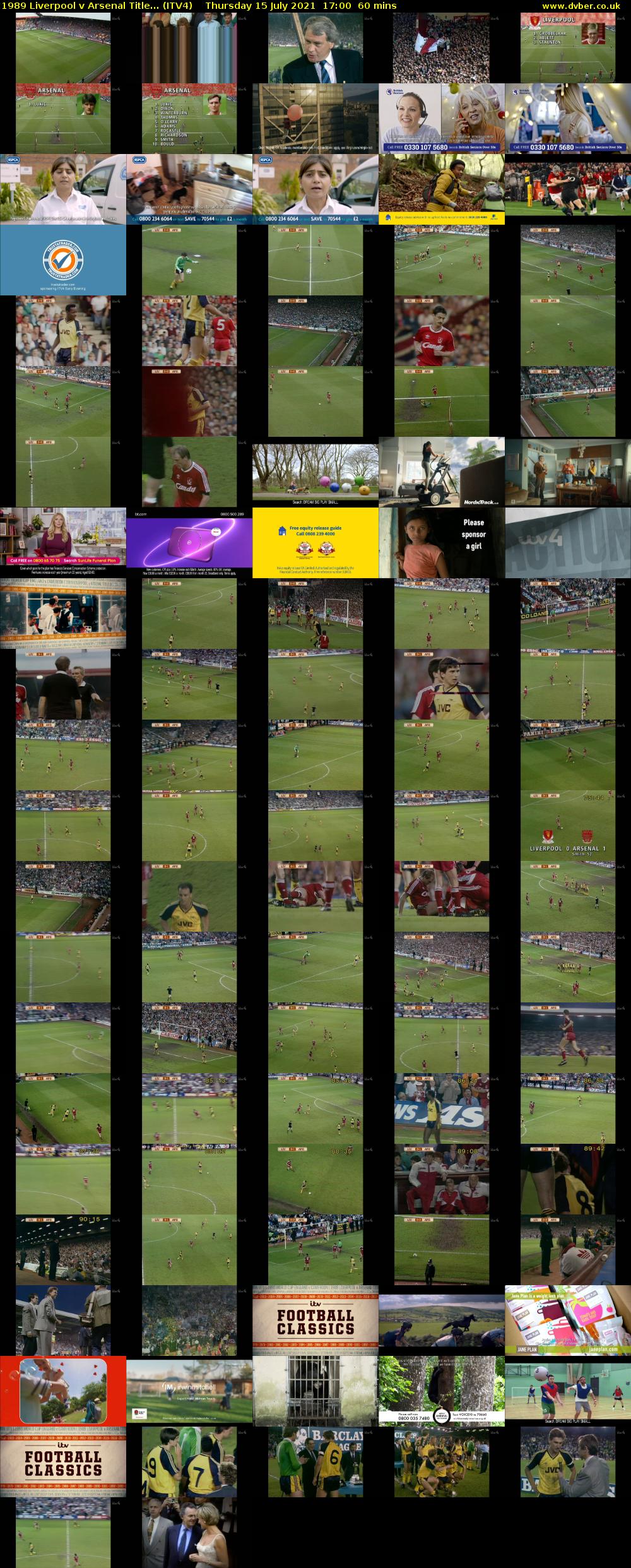 1989 Liverpool v Arsenal Title... (ITV4) Thursday 15 July 2021 17:00 - 18:00