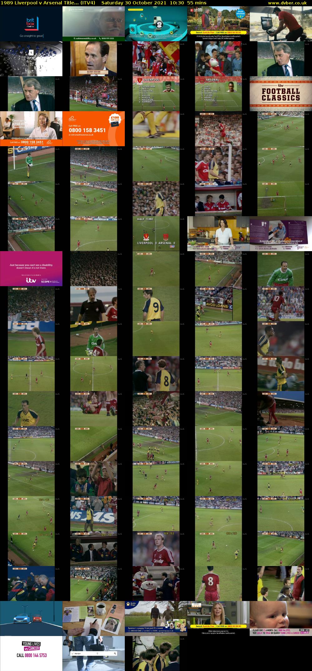 1989 Liverpool v Arsenal Title... (ITV4) Saturday 30 October 2021 10:30 - 11:25