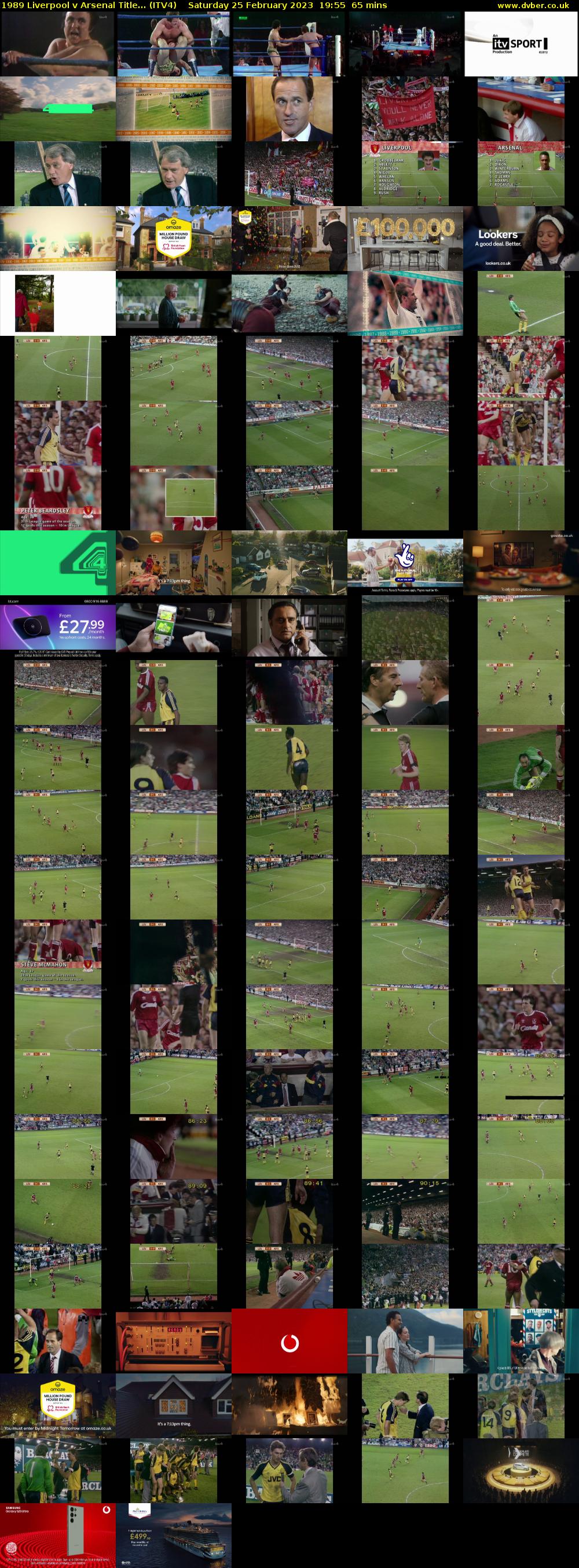 1989 Liverpool v Arsenal Title... (ITV4) Saturday 25 February 2023 19:55 - 21:00