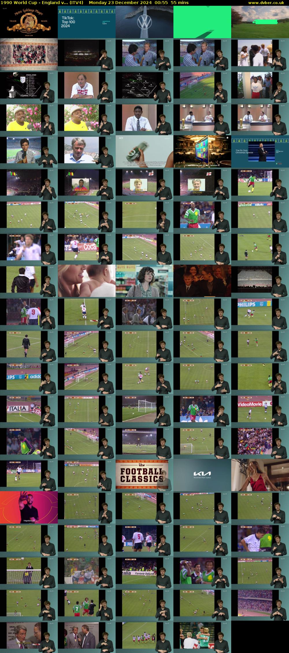 1990 World Cup - England v... (ITV4) Monday 23 December 2024 00:55 - 01:50