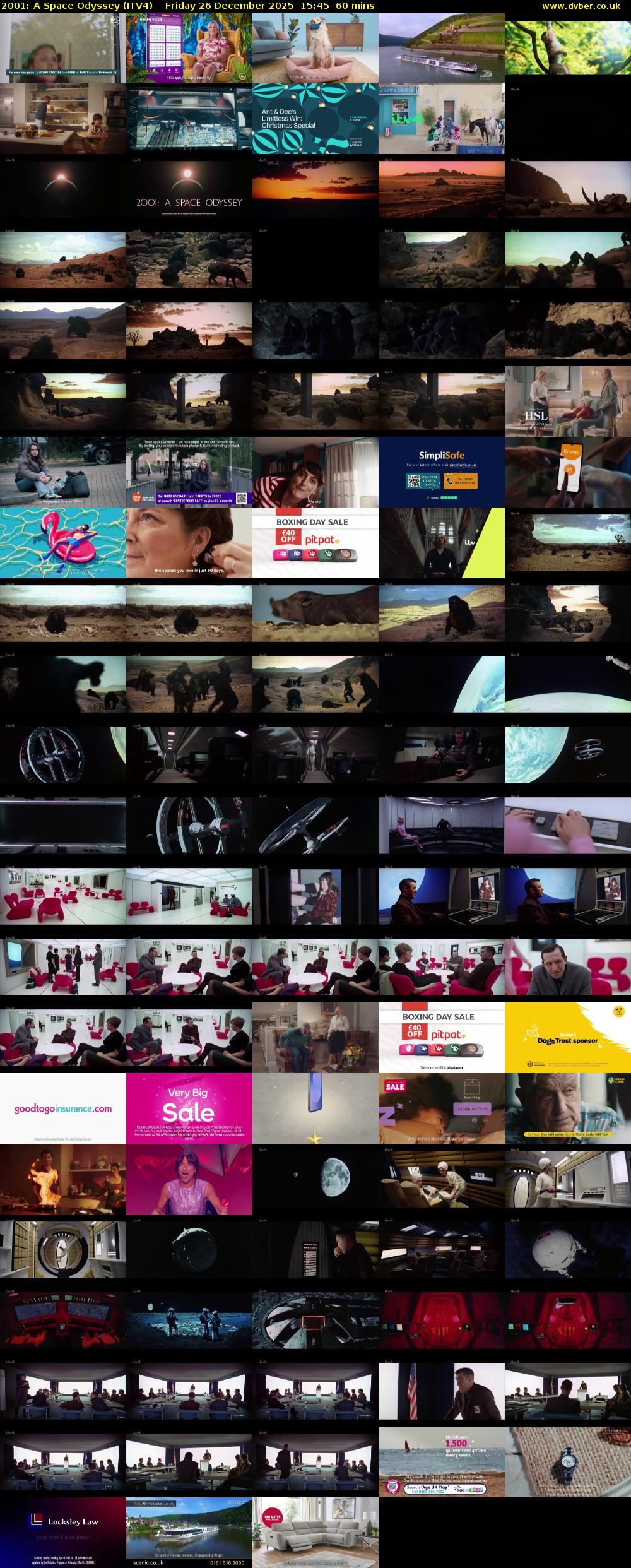 2001: A Space Odyssey (ITV4) Friday 26 December 2025 15:45 - 16:45
